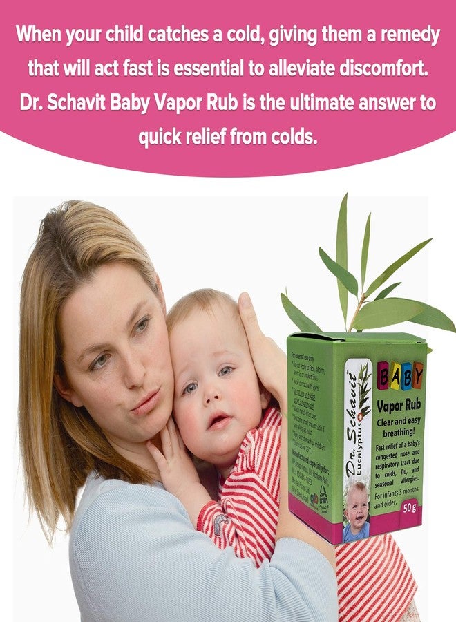 DR. SCHAVIT Baby Soothing Chest Rub. Vapor Rub – Nasal Congestion Balm for Infant, Baby, Toddler – Natural Healing Nose Congestion Relief, Colds, Flu – Herbal Eucalyptus, Menthol, Thyme (1.7oz) - Image 3